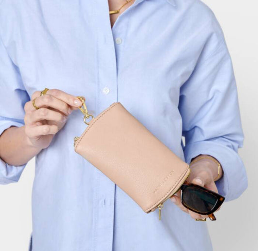 Clip On Sunglasses Case- Nude Pink