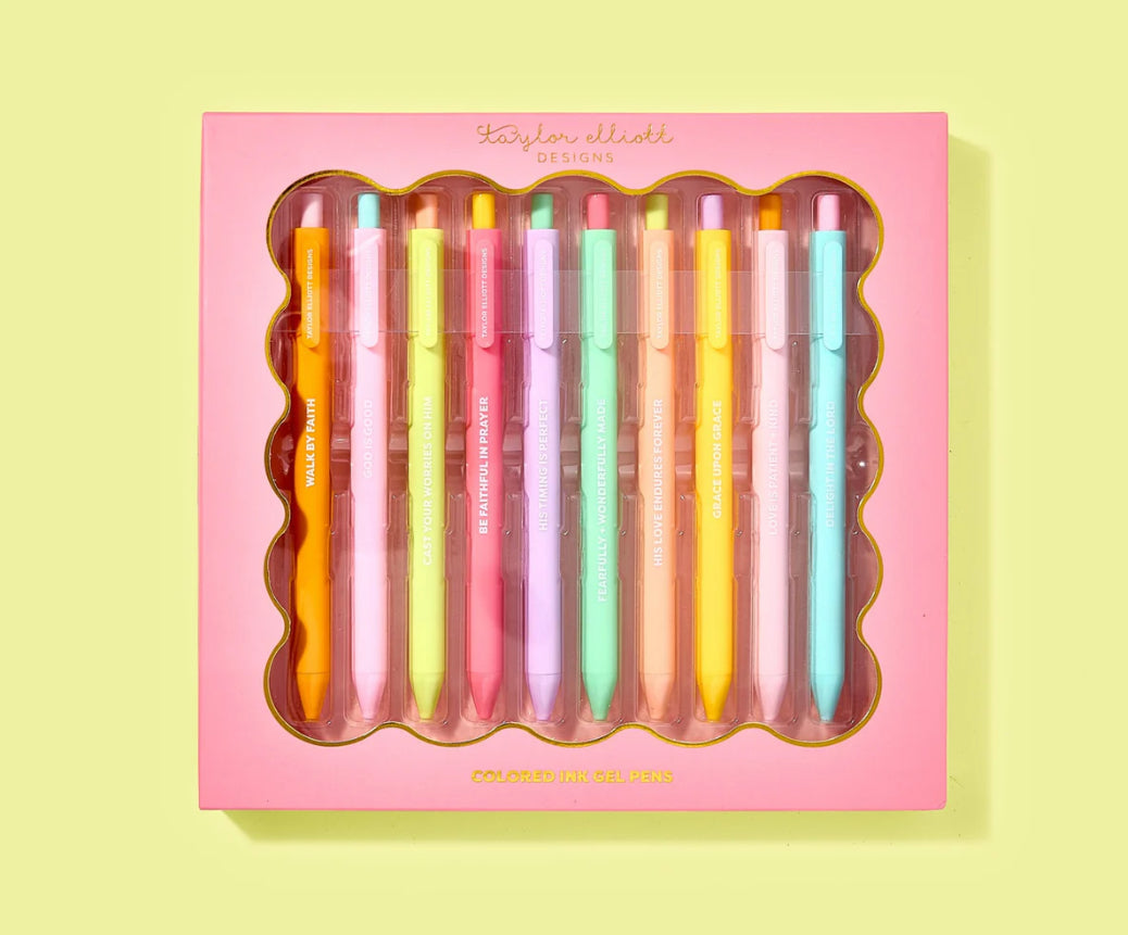 Faith Set of 10 Colored Gel Pens
