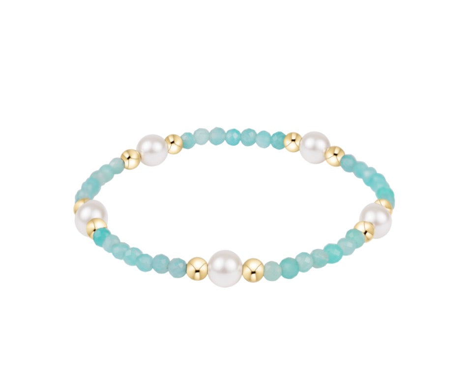 Extends Purpose Pearl 6mm Gem Bracelet - Amazonite