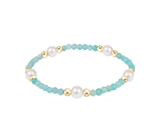 Extends Purpose Pearl 6mm Gem Bracelet - Amazonite