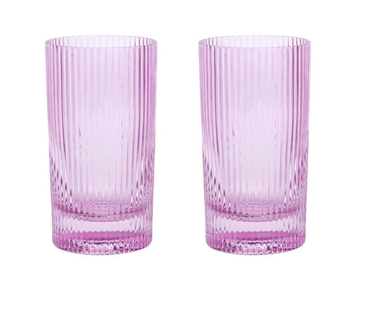 The Stella Glass Highball Glass- Lilac