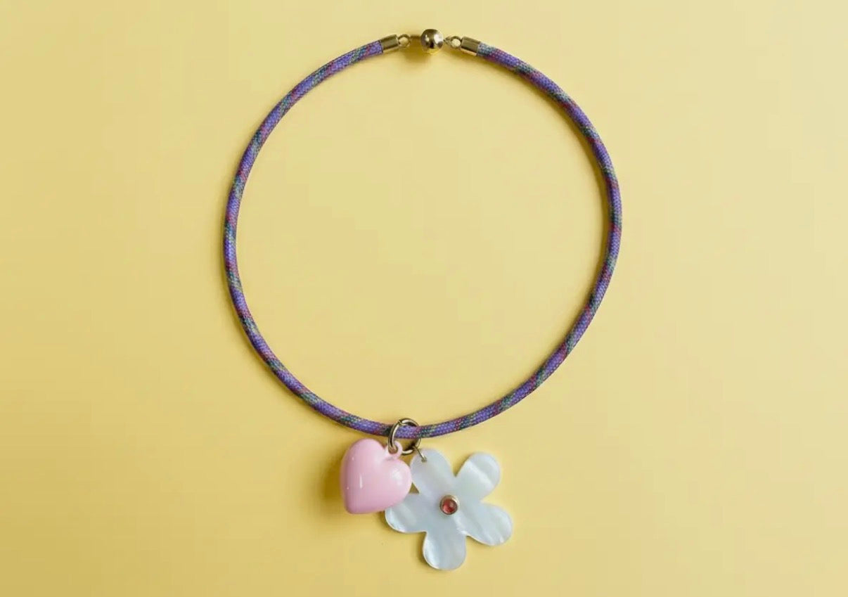 Blakely Purple Cord Necklace