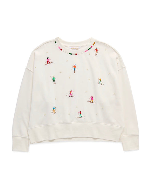 Skiers with Pearls Relaxed Sweatshirt