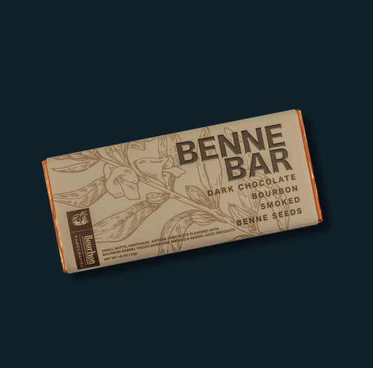 Dark Chocolate Bar with Bourbon Smoked Benne Seeds
