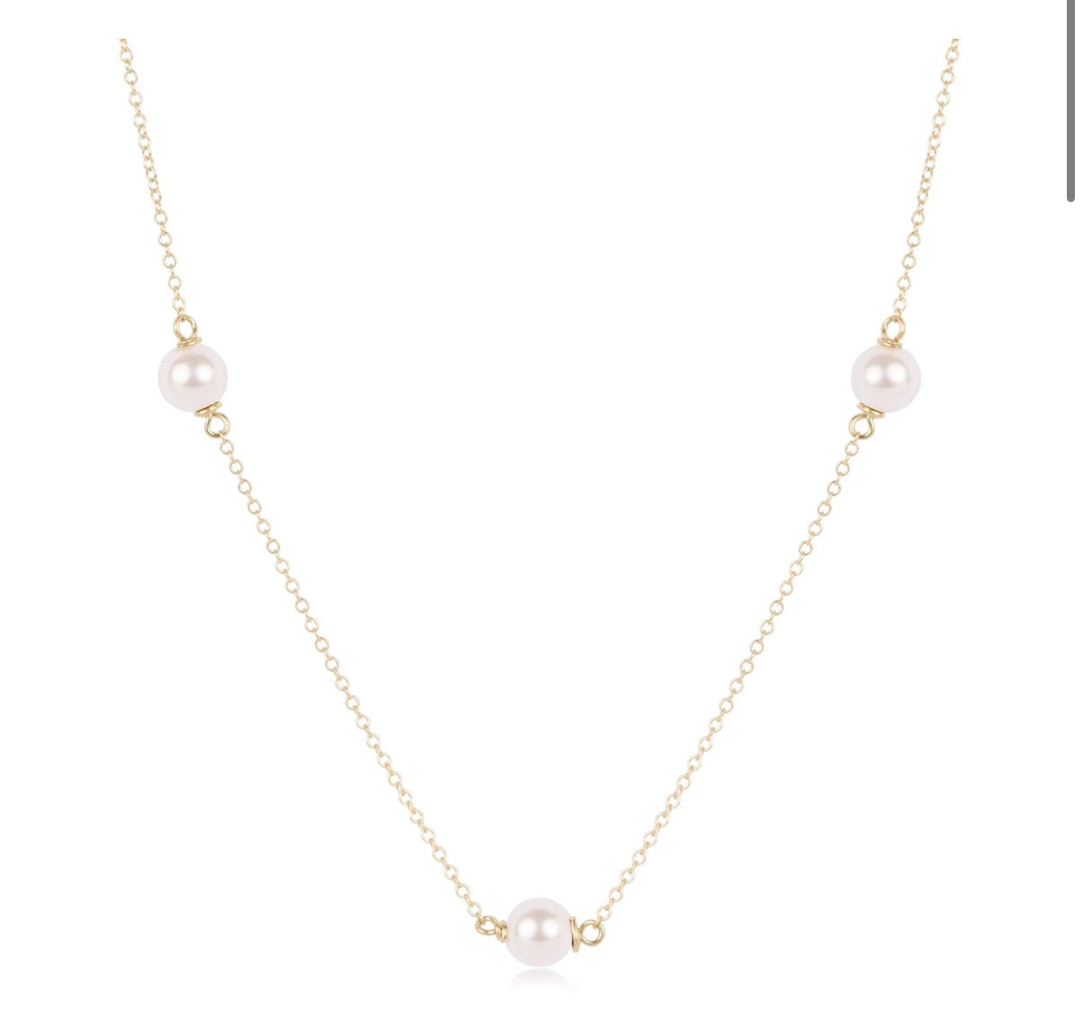 Simplicity Gold Pearl 6mm Necklace