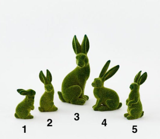 Green Flocked Bunny