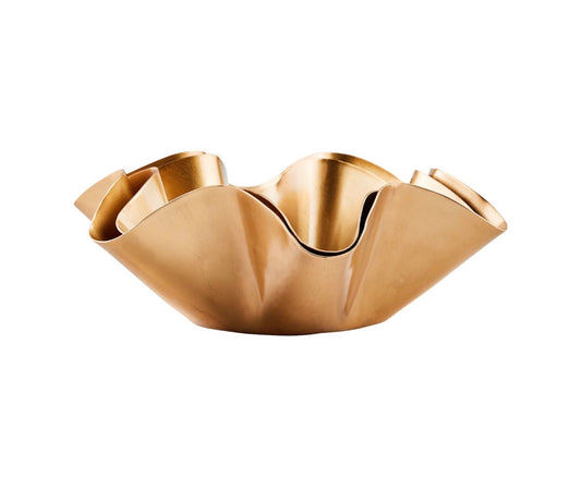 Gold Ruffle Brass Bowls