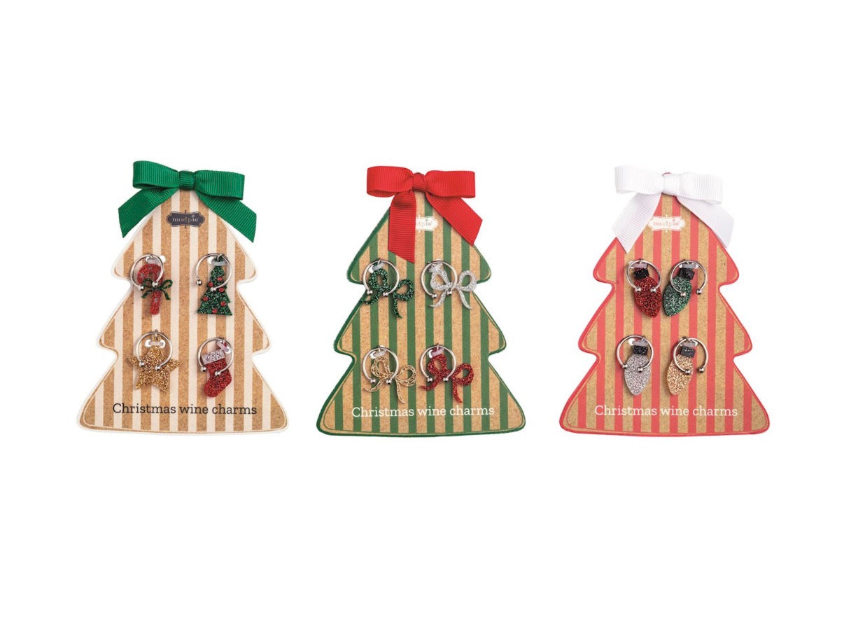Christmas Wine Charm Set