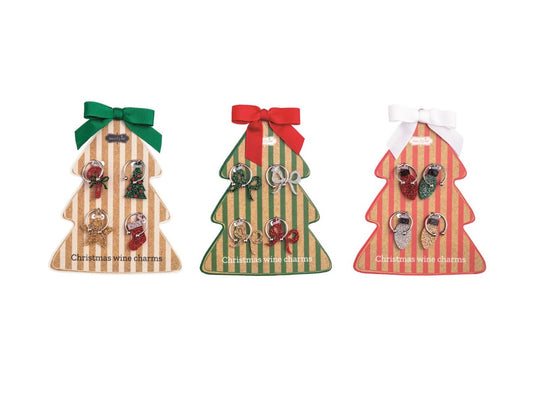 Christmas Wine Charm Set