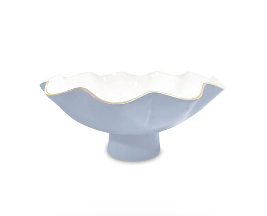 ENCANTO Carola Small Pedestal- Periwinkle and White