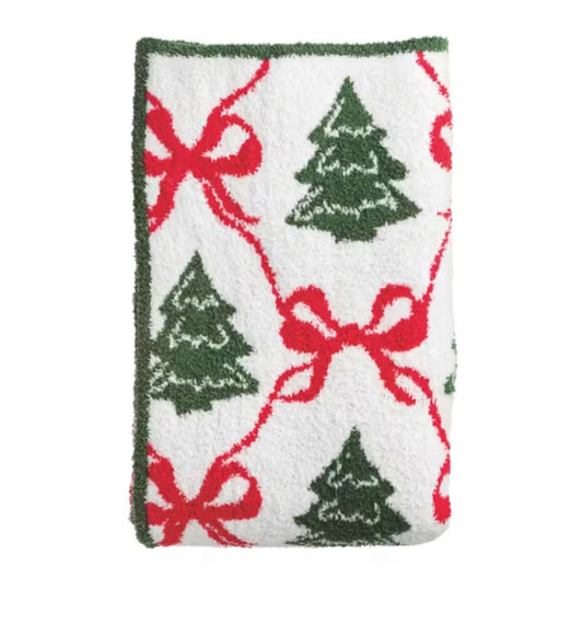 Christmas Tree Chenille Blanket
