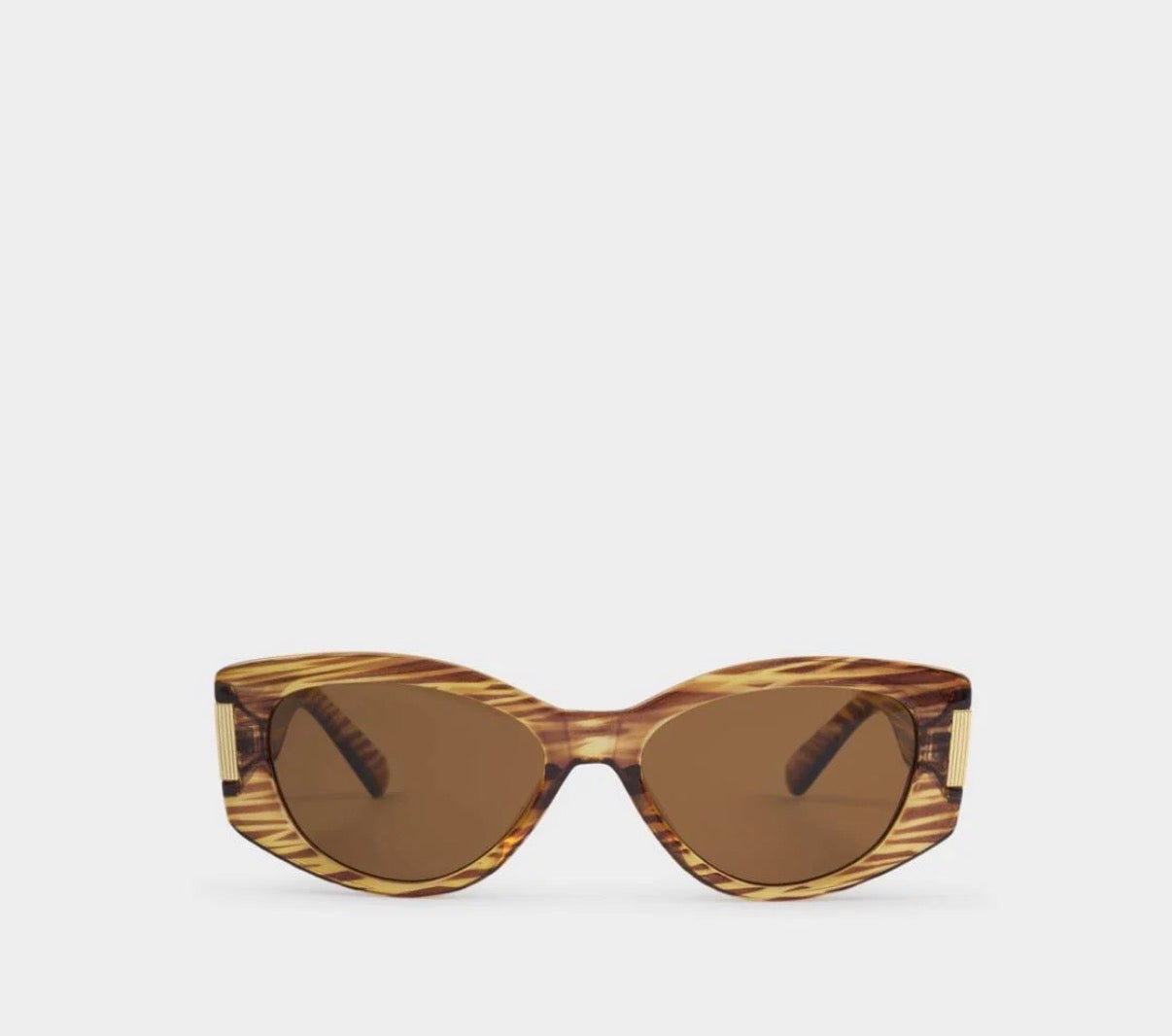 Rimini Sunglasses- Striped Brown