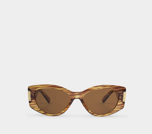 Rimini Sunglasses- Striped Brown