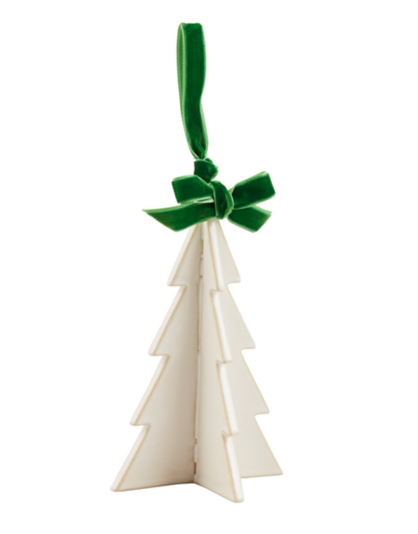 White Christmas Stoneware Ornament