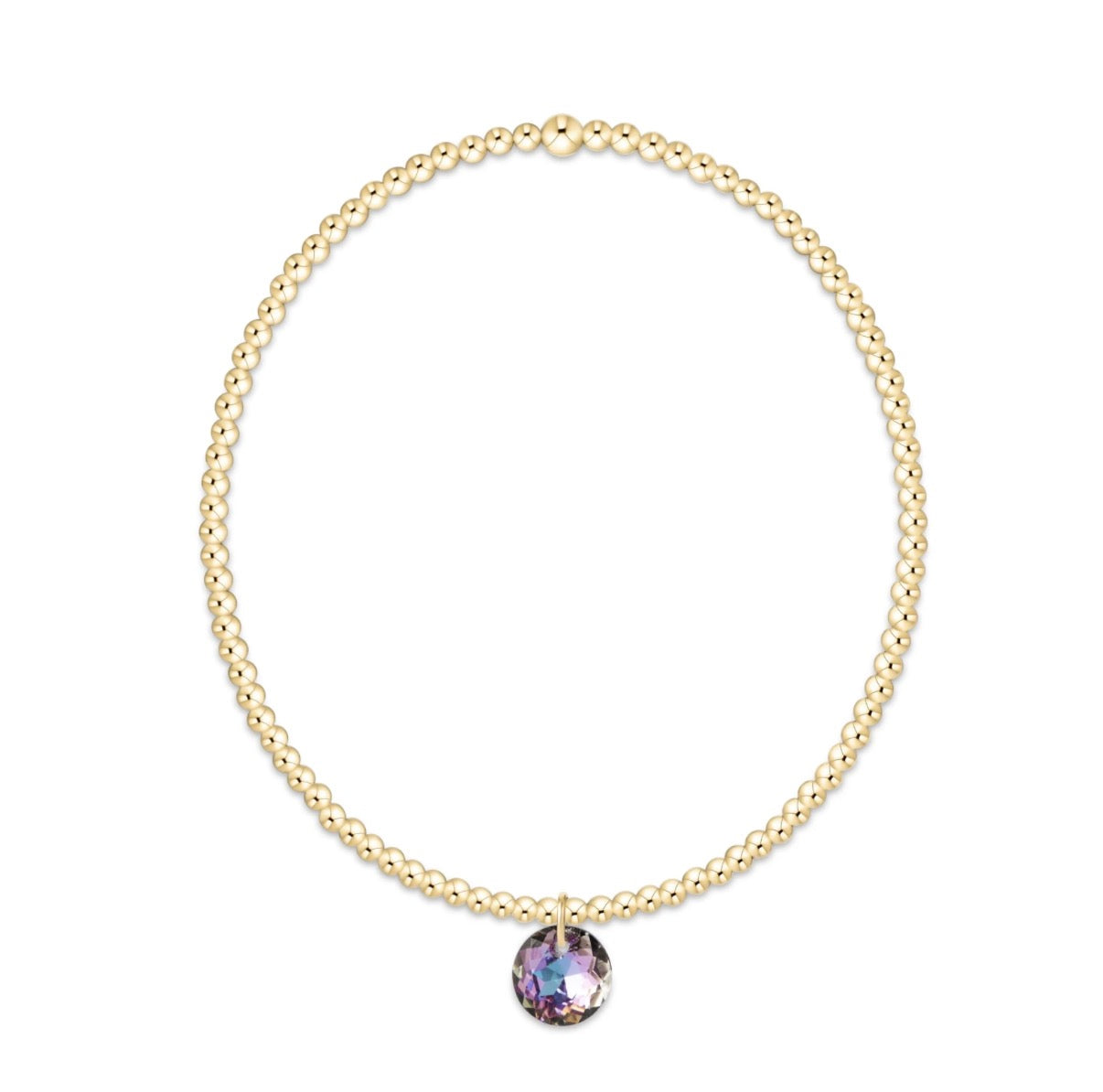 classic gold 2mm bracelet - reflection small charm