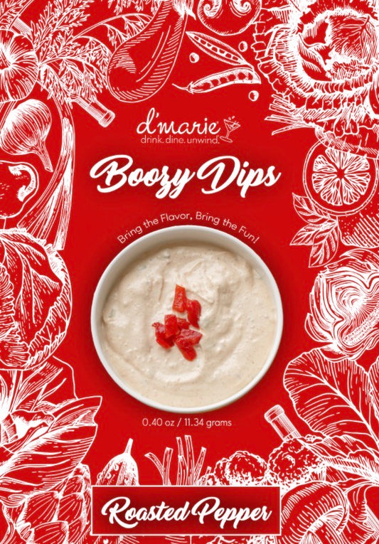 Roasted Red Pepper Boozy Dip