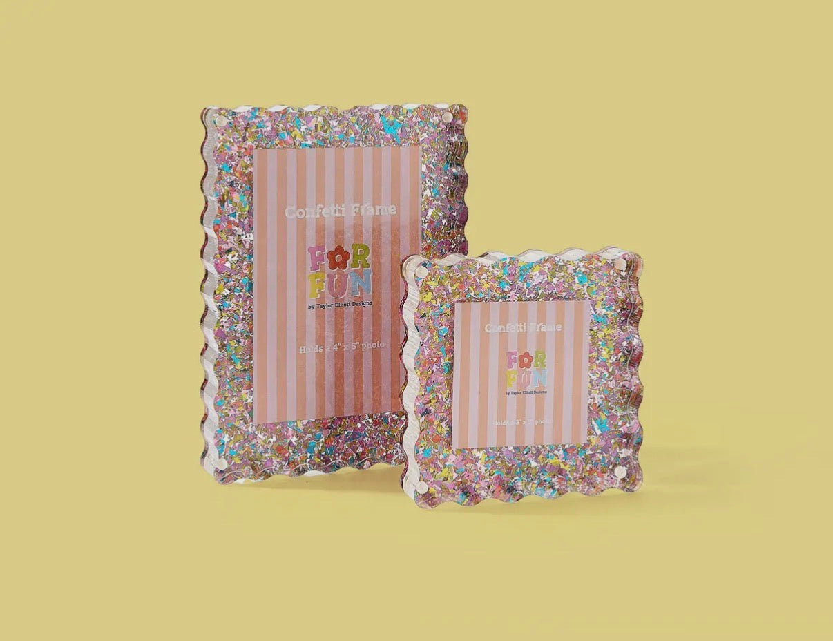 Small Confetti Frame - Happy