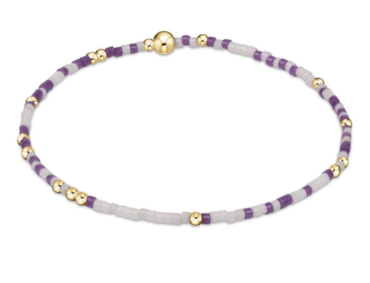 Gameday Hope Unwritten Bracelet - Purple & White