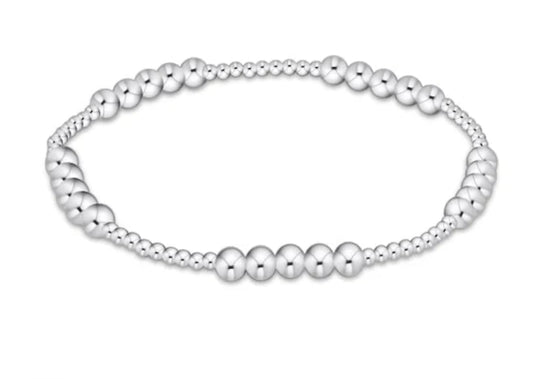 Classic Blissful Pattern 2mm Bead Bracelet- 4mm Sterling