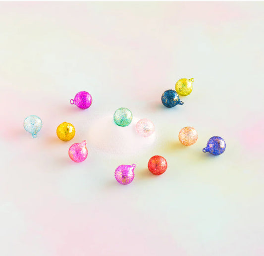 1.5” Rainbow Sparkle Ball Ornament
