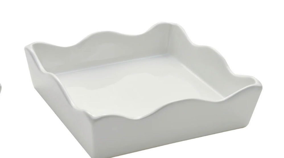 Fireworks Napkins with Ceramic Tray