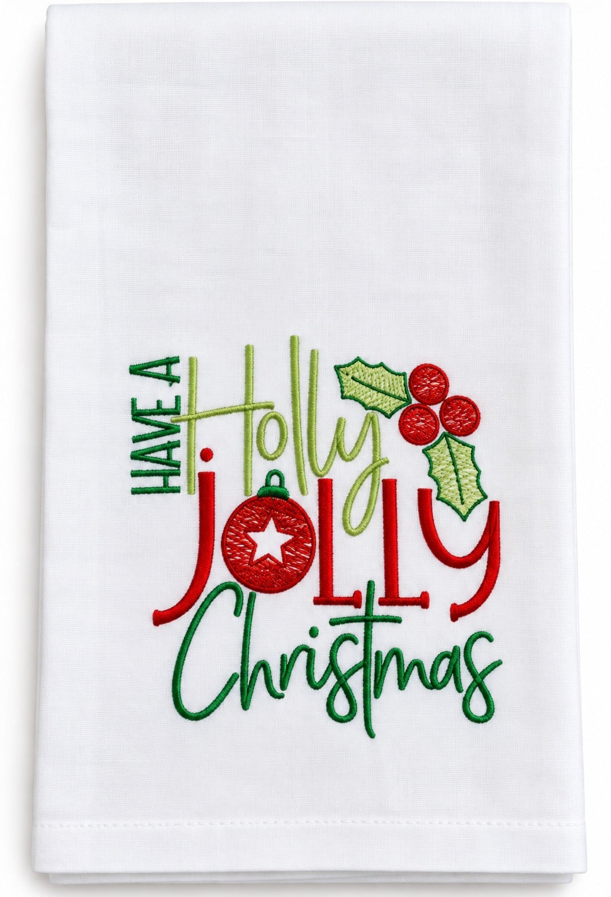Holly Jolly Tea Towel