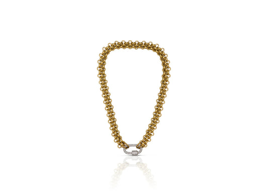 Pave Carabiner Necklace