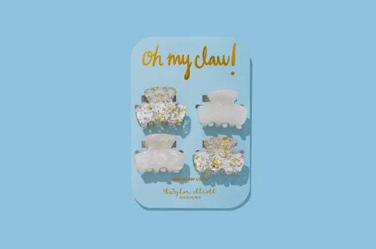 Pearl Confetti Mini Claw Clips