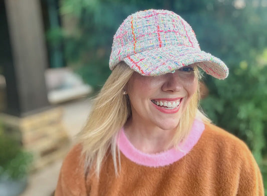 Tweed Baseball Hat- Colorful