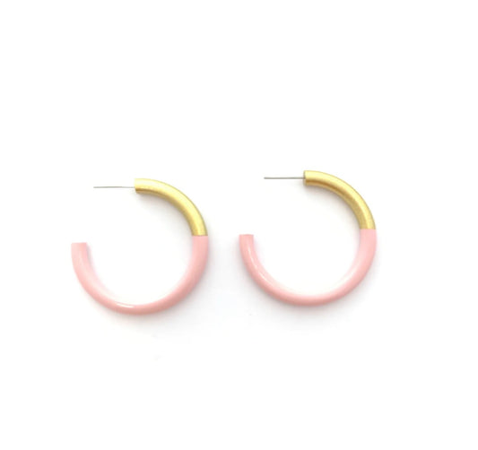 Liz Medium Hoop- Baby Pink