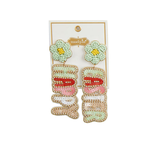 Beaded Easter Earrings