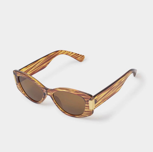 Rimini Sunglasses- Striped Brown