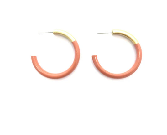 Liz Medium Hoop- Clay