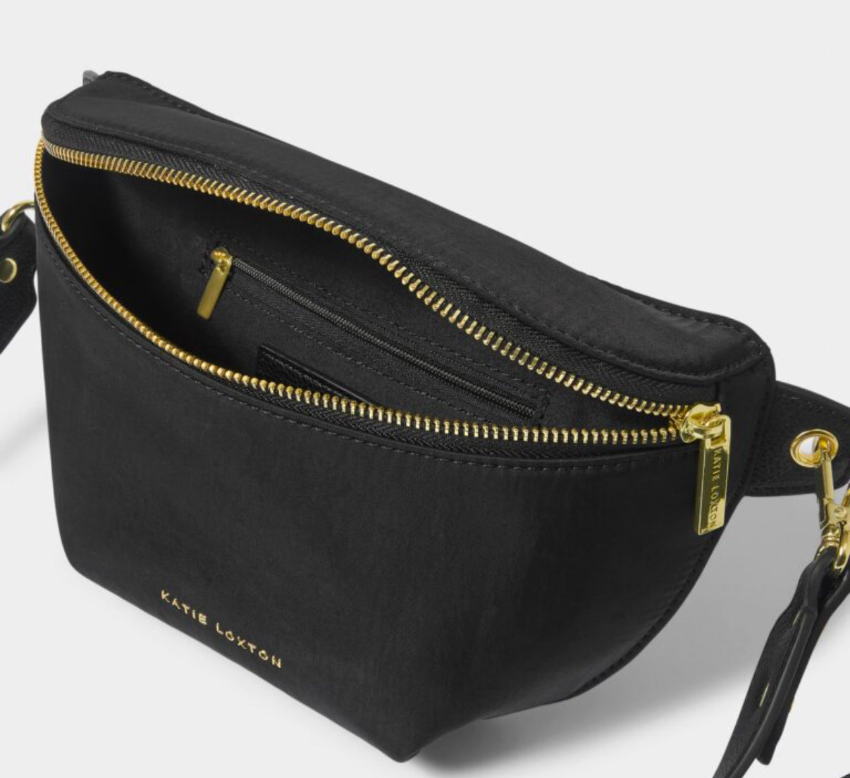 Nylon Luxe Belt Bag- Black