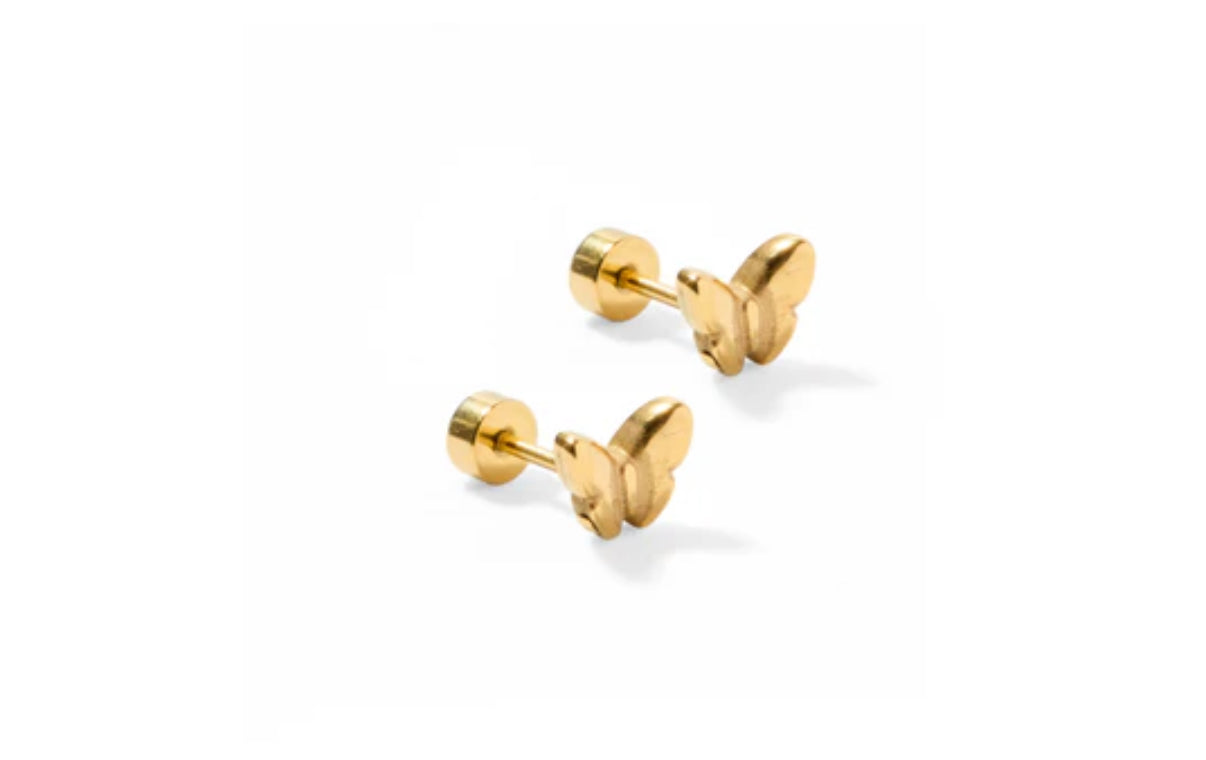 Screwback Stud Earrings - Bella Butterfly