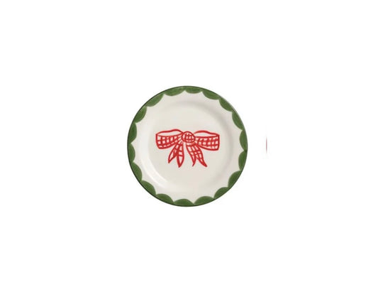 Hand Painted Christmas Tidbit Plate