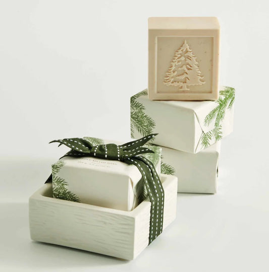 Frasier Fir Bar Soap and Dish Set