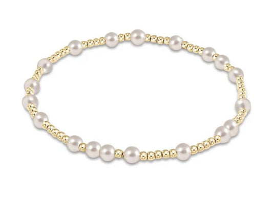 egirl Hope Unwritten 4mm Bead Bracelet- Pearl