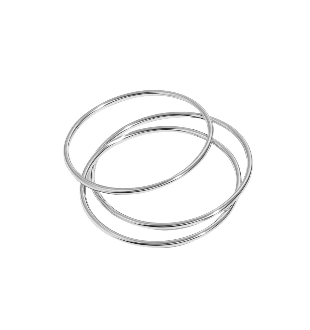 Plain Bangle Bracelet Set