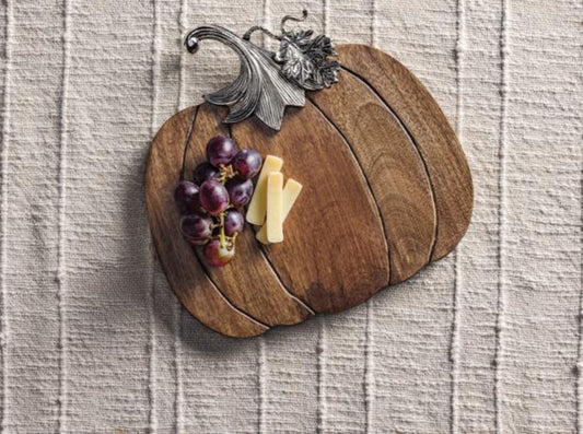 Wooden Pumpkin Metal Board