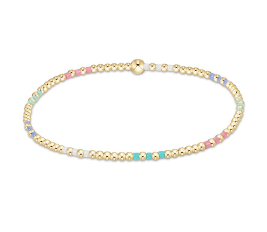 Hope Joy Pattern 2mm Bead Bracelet - hot mess SS25