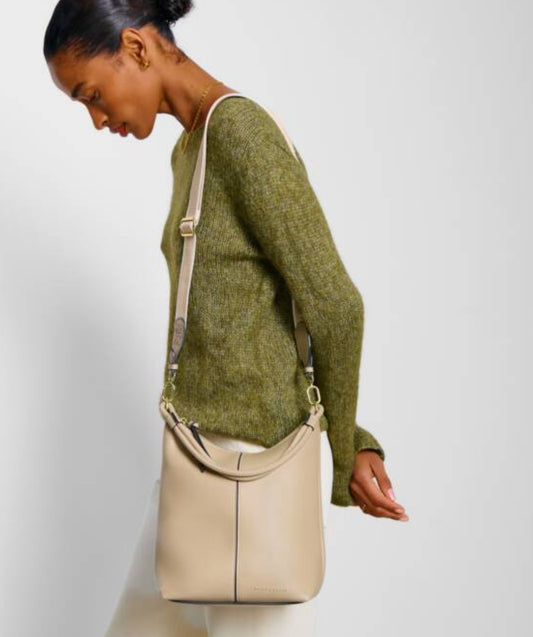 Hallie Satchel Bag- Light Taupe