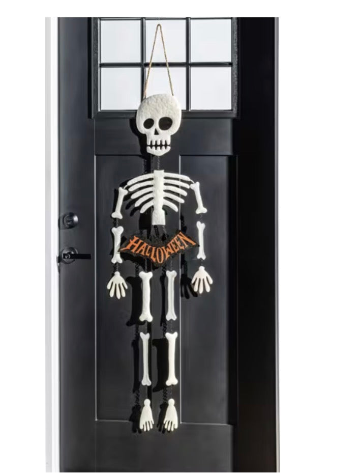 Glitter Skeleton Door Hanger