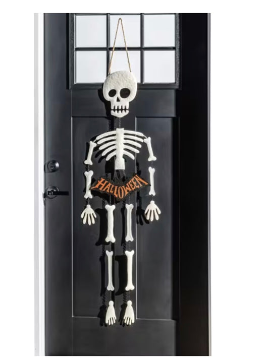 Glitter Skeleton Door Hanger