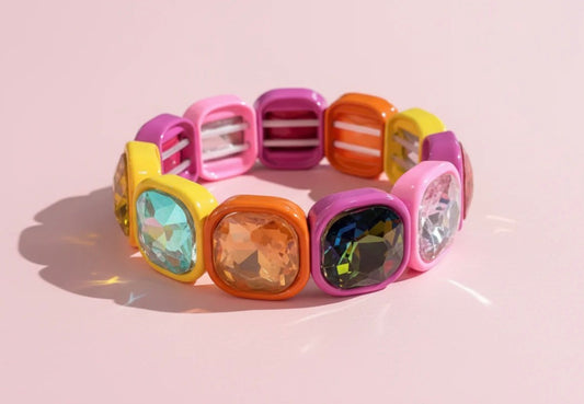 Enamel Stretch Bracelet - Elise