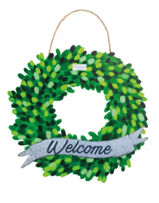 Welcome Tin Wreath