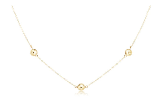 15” choker simplicity chain gold - classic 6mm gold