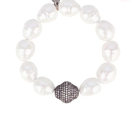 Isabel Pearl Bracelet- White