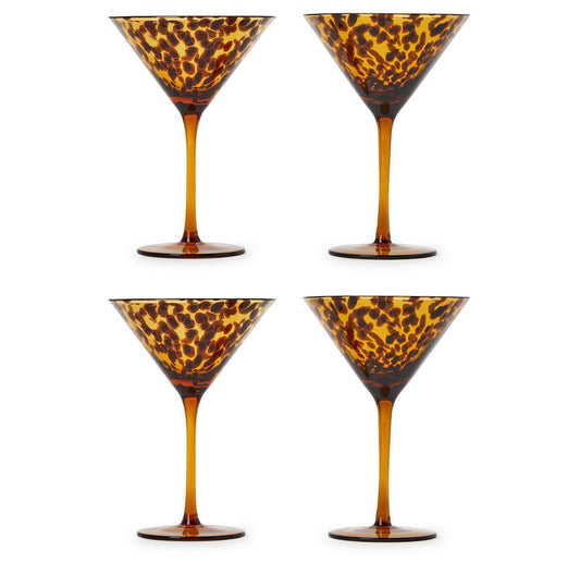 Tortoise Martini Glass