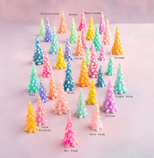 Rainbow Tree Candles